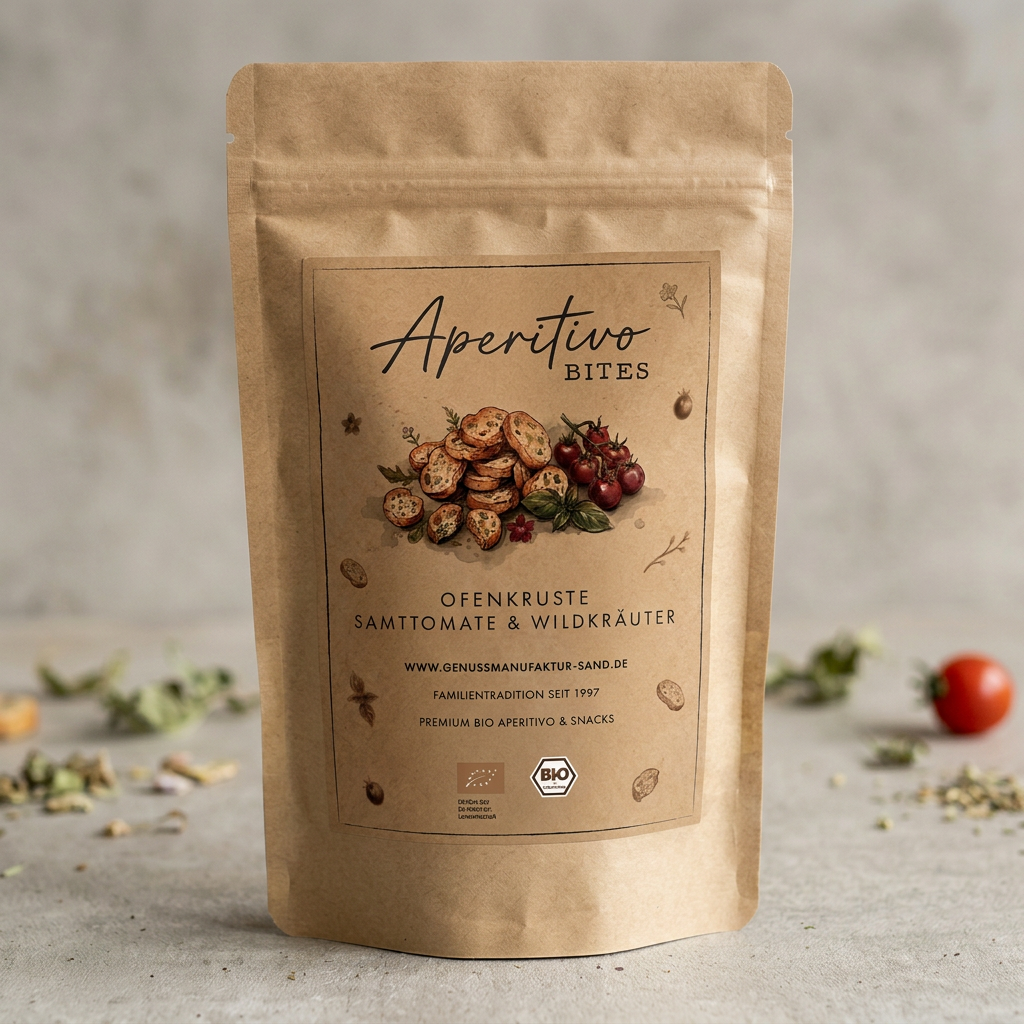 Aperitivo Bites – Ofenkruste - Samttomate & Wildkräuter