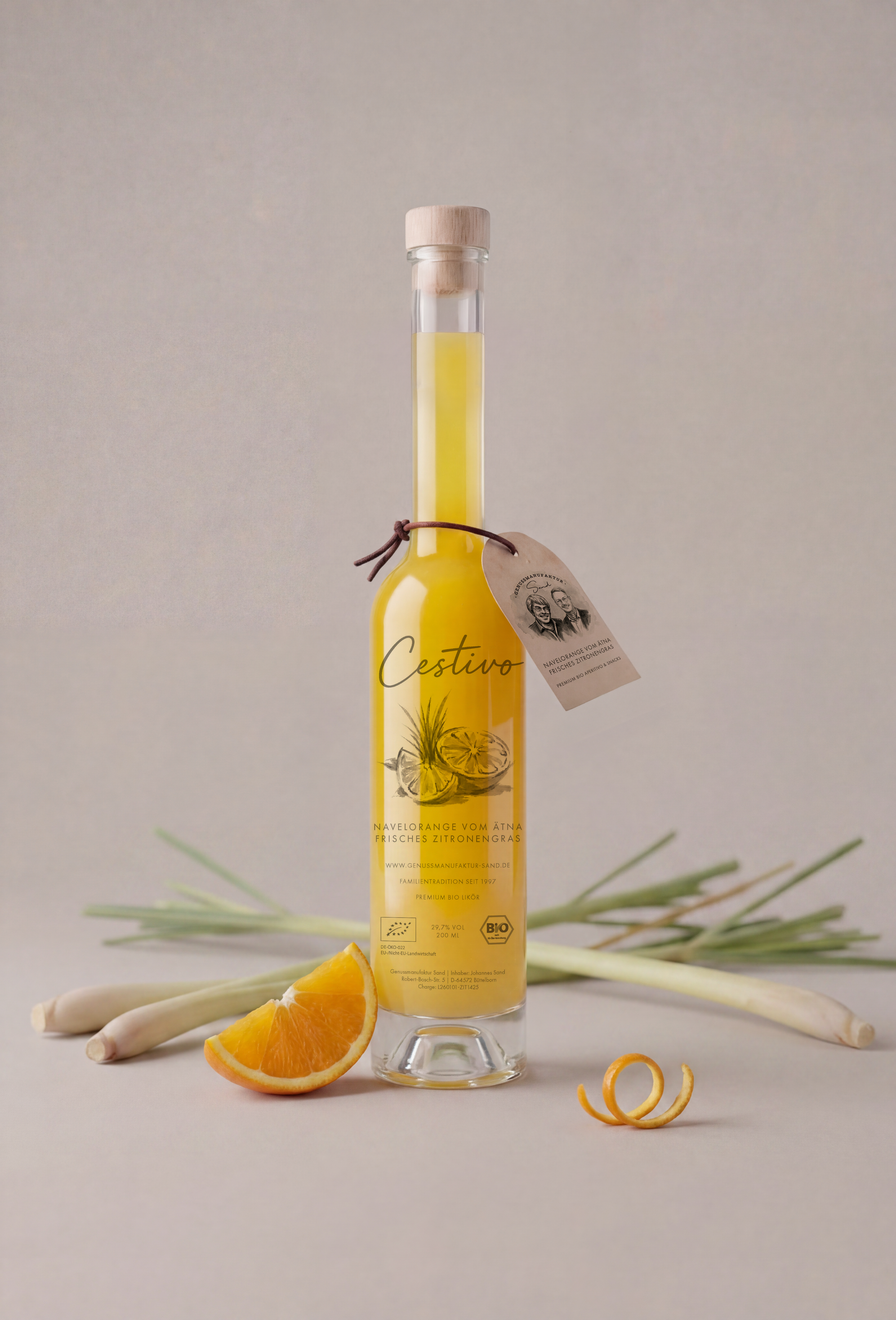 Cestivo Aperitivo - Navelorange vom Ätna - frisches Zitronengras